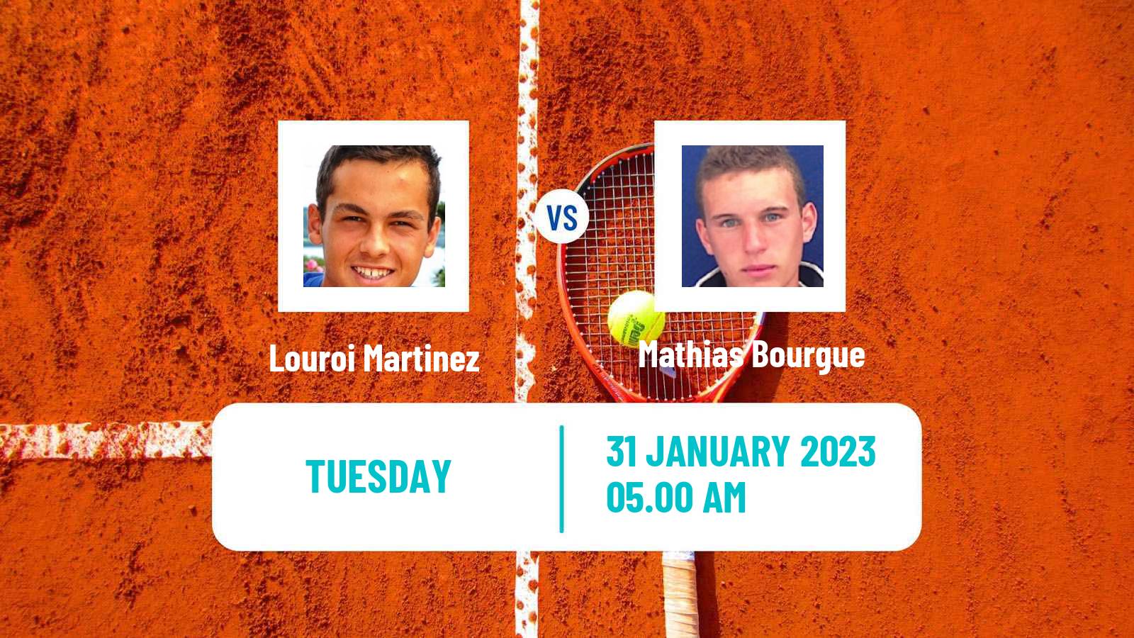 Tennis ITF Tournaments Louroi Martinez - Mathias Bourgue