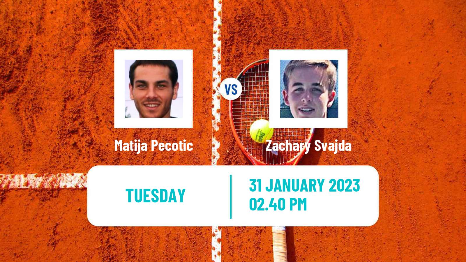 Tennis ATP Challenger Matija Pecotic - Zachary Svajda