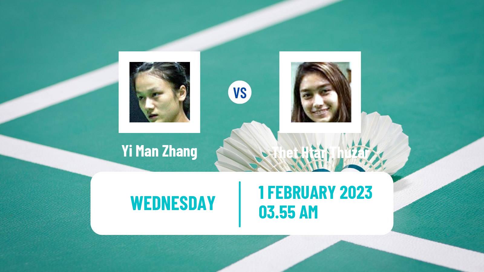 Badminton Badminton Yi Man Zhang - Thet Htar Thuzar