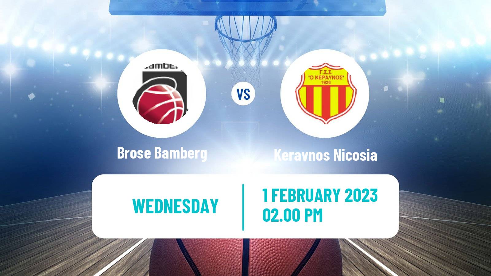 Basketball FIBA Europe Cup Brose Bamberg - Keravnos Nicosia