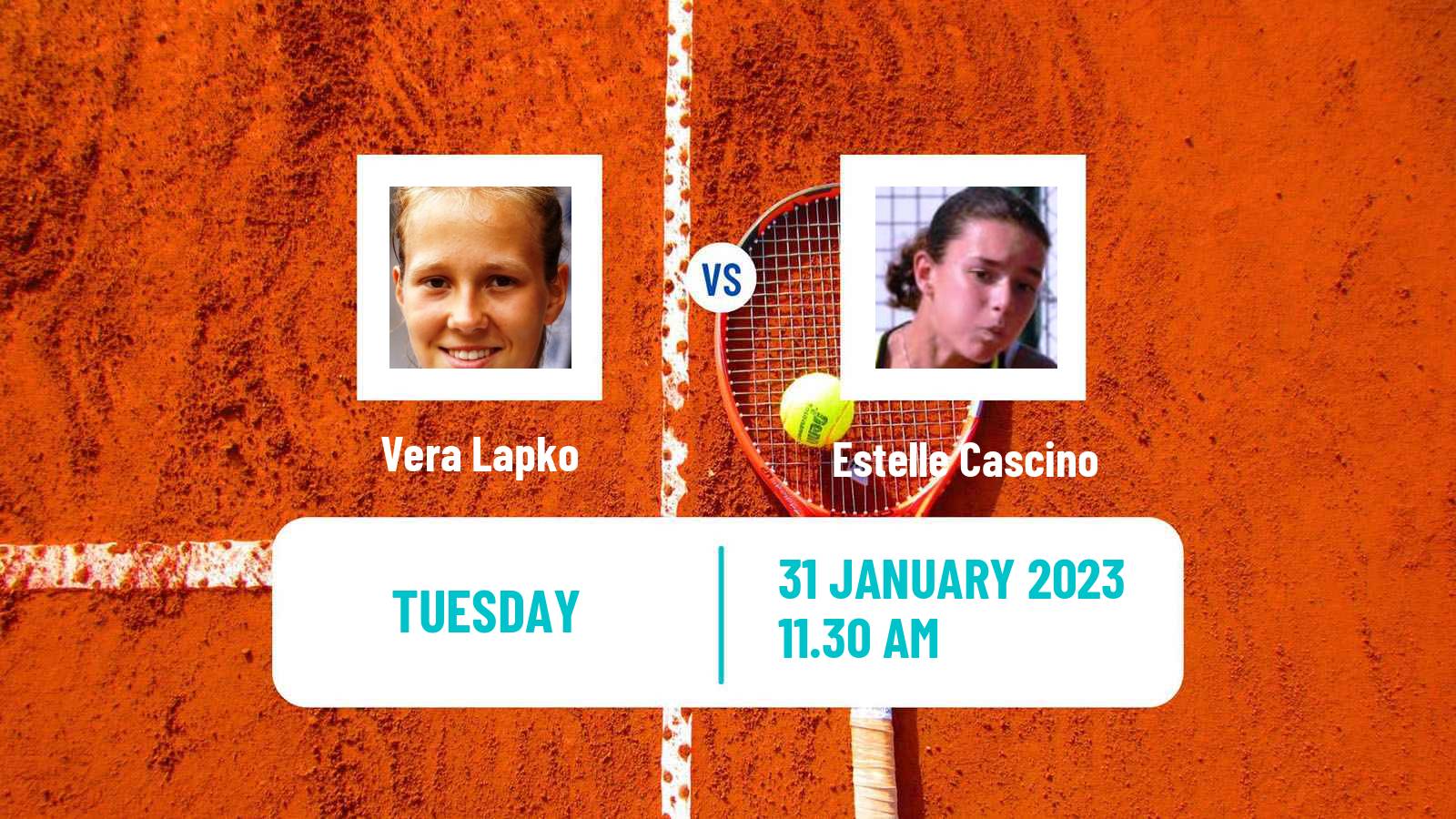 Tennis ITF Tournaments Vera Lapko - Estelle Cascino