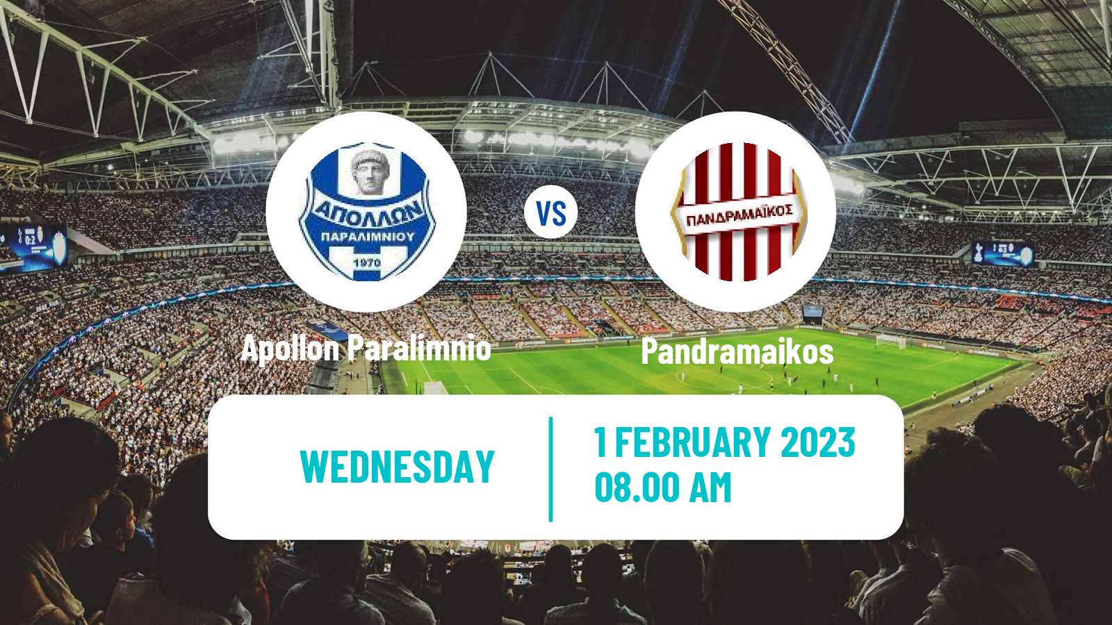 Soccer Greek Gamma Ethniki - Group 1 Apollon Paralimnio - Pandramaikos