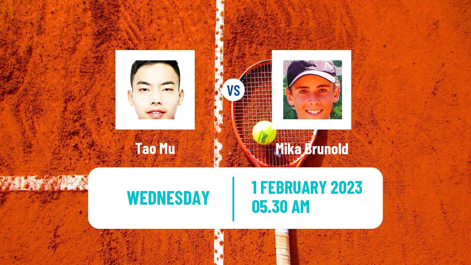 Tennis ITF Tournaments Tao Mu - Mika Brunold