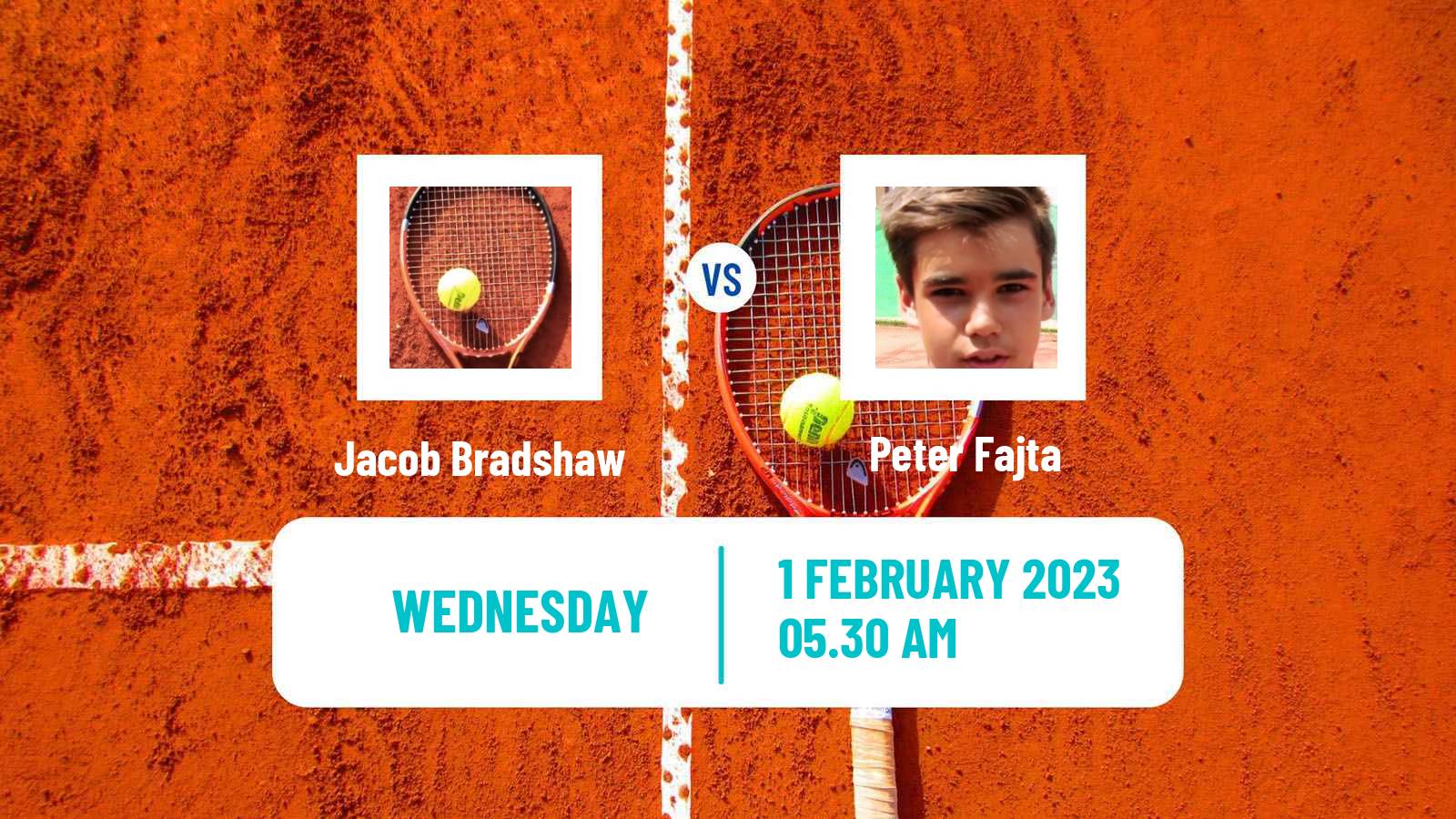 Tennis ITF Tournaments Jacob Bradshaw - Peter Fajta