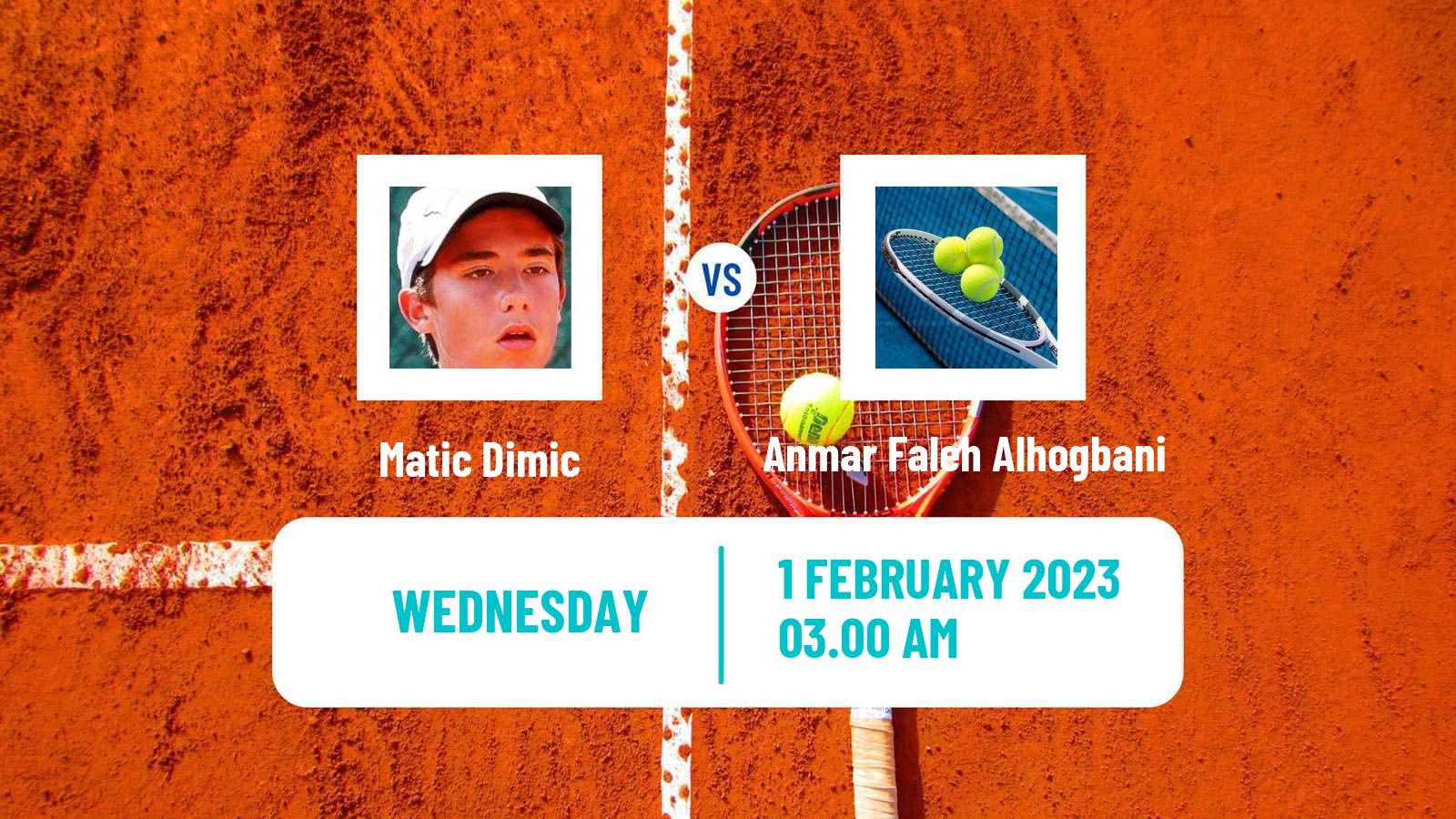 Tennis ITF Tournaments Matic Dimic - Anmar Faleh Alhogbani