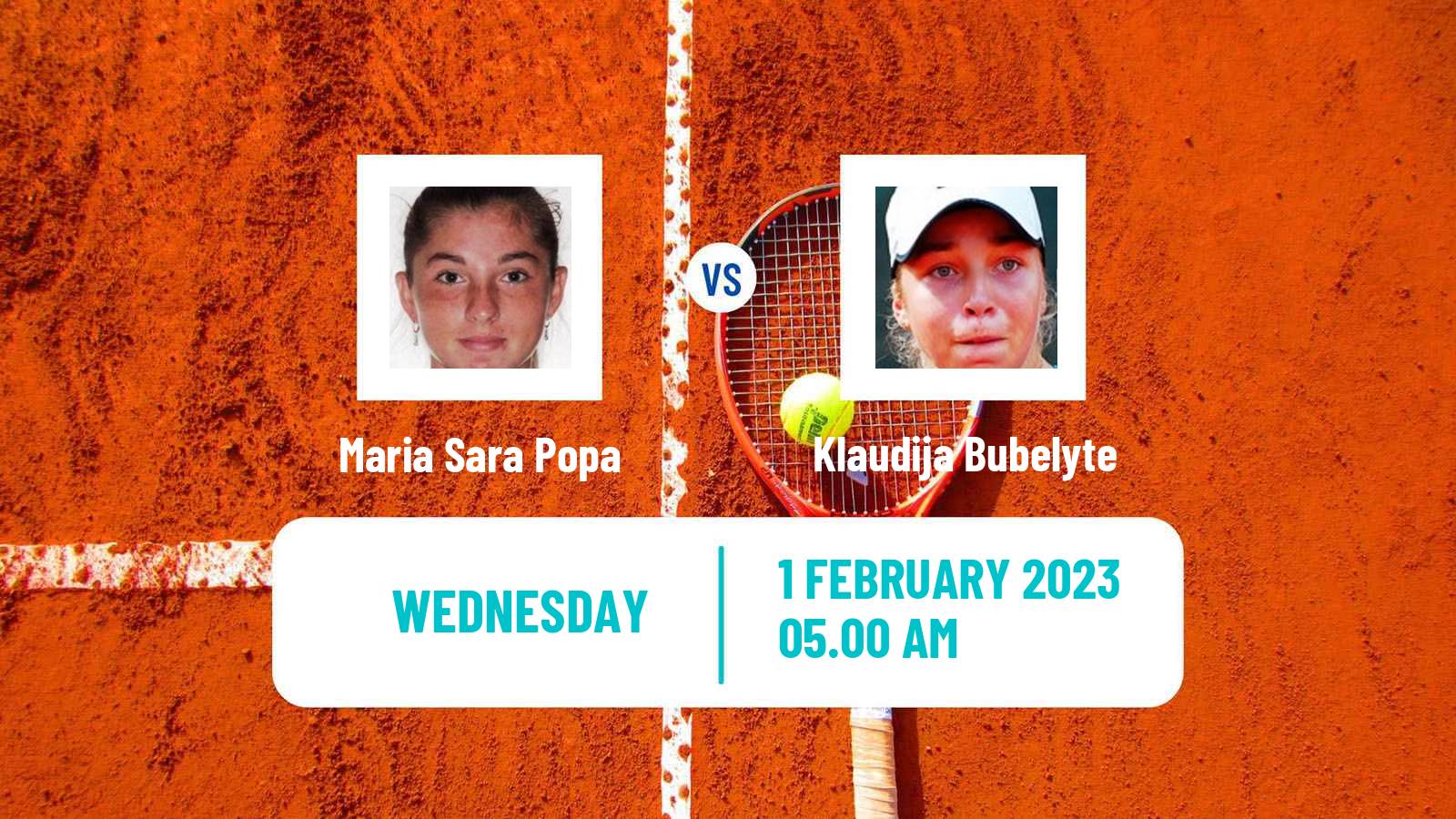 Tennis ITF Tournaments Maria Sara Popa - Klaudija Bubelyte