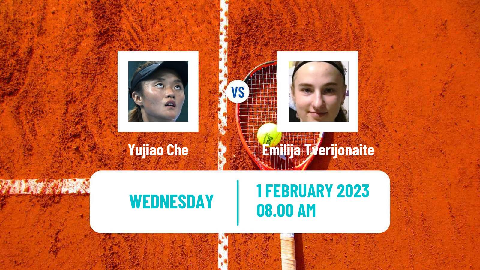 Tennis ITF Tournaments Yujiao Che - Emilija Tverijonaite