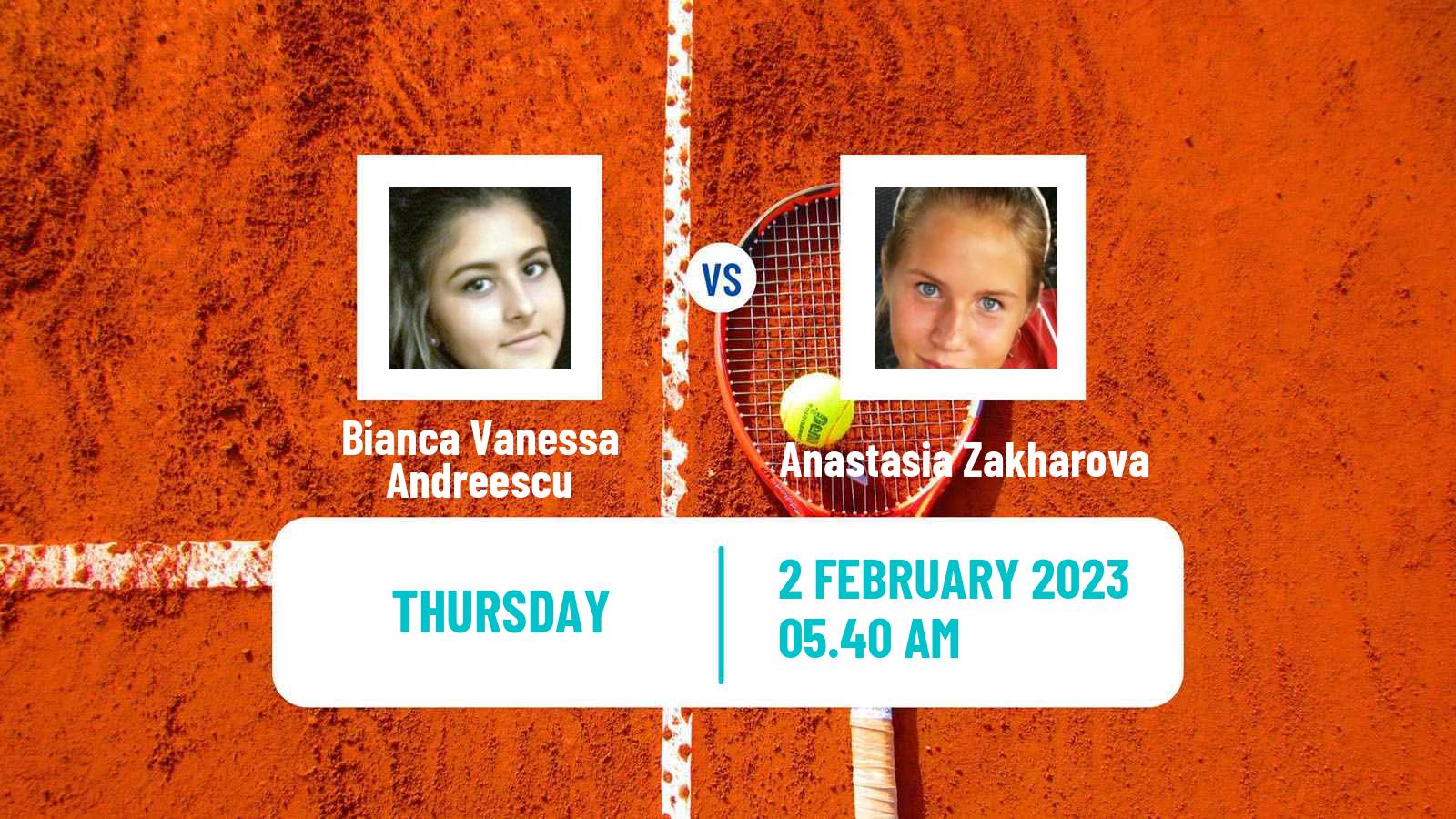 Tennis WTA Hua Hin Bianca Vanessa Andreescu - Anastasia Zakharova