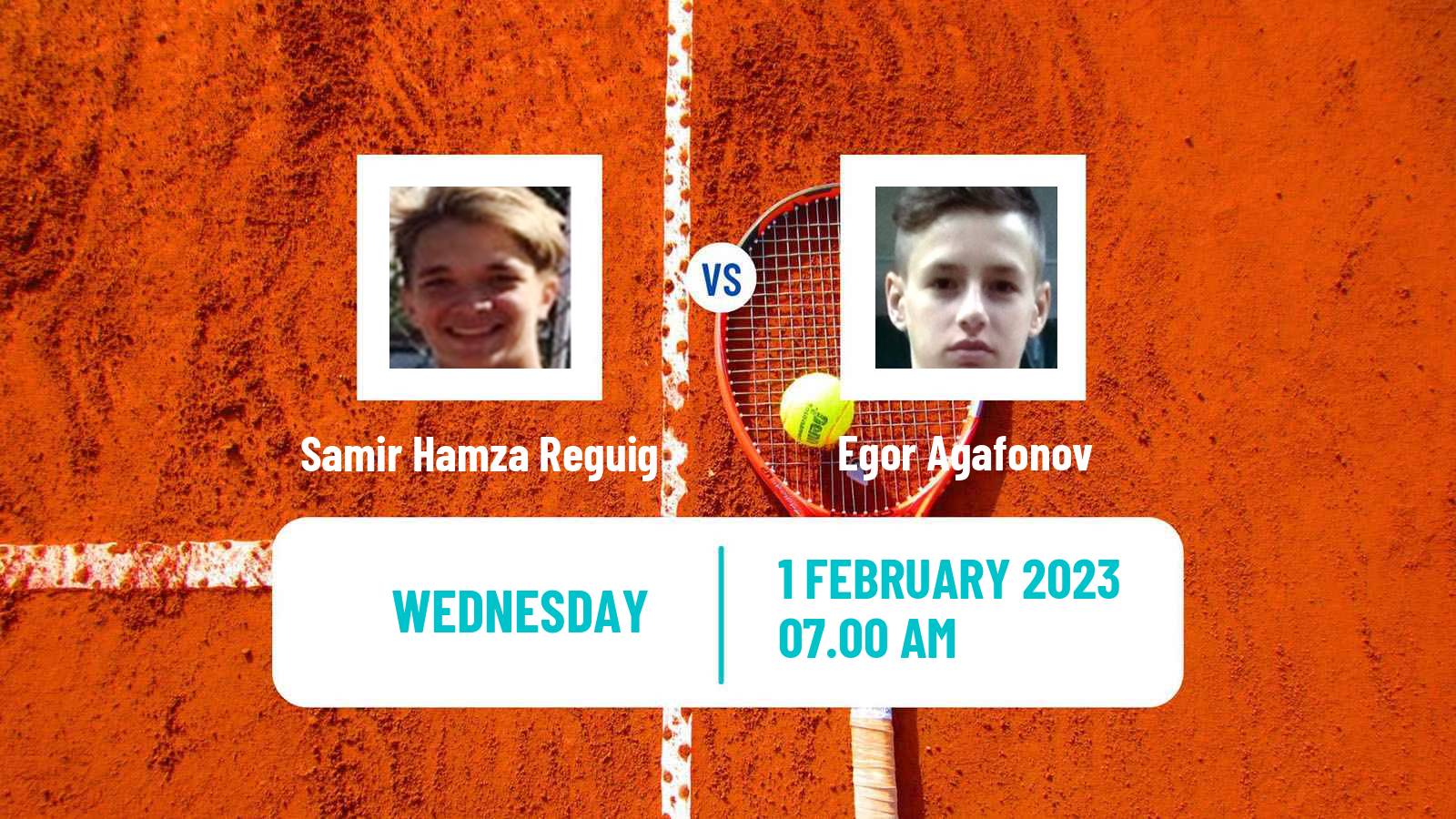Tennis ITF Tournaments Samir Hamza Reguig - Egor Agafonov
