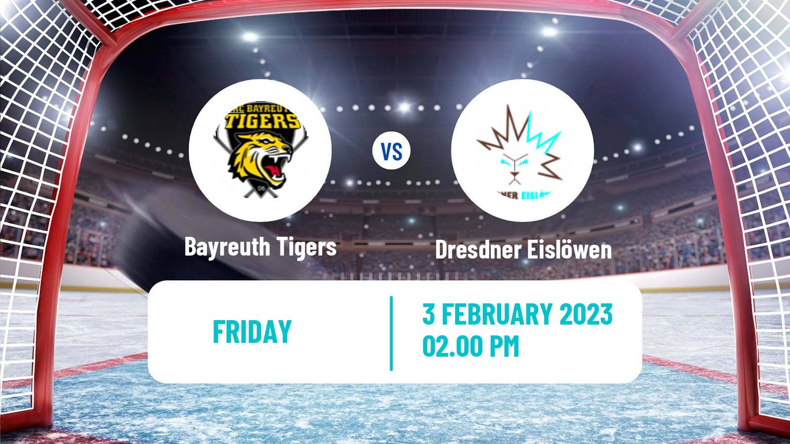 Hockey German DEL2 Bayreuth Tigers - Dresdner Eislöwen