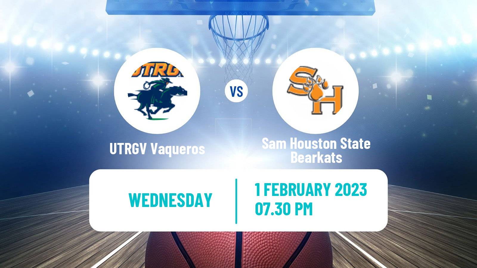 Basketball NCAA College Basketball UTRGV Vaqueros - Sam Houston State Bearkats