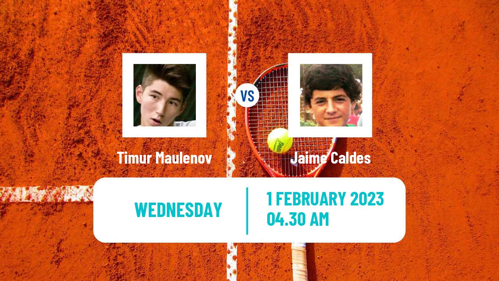 Tennis ITF Tournaments Timur Maulenov - Jaime Caldes