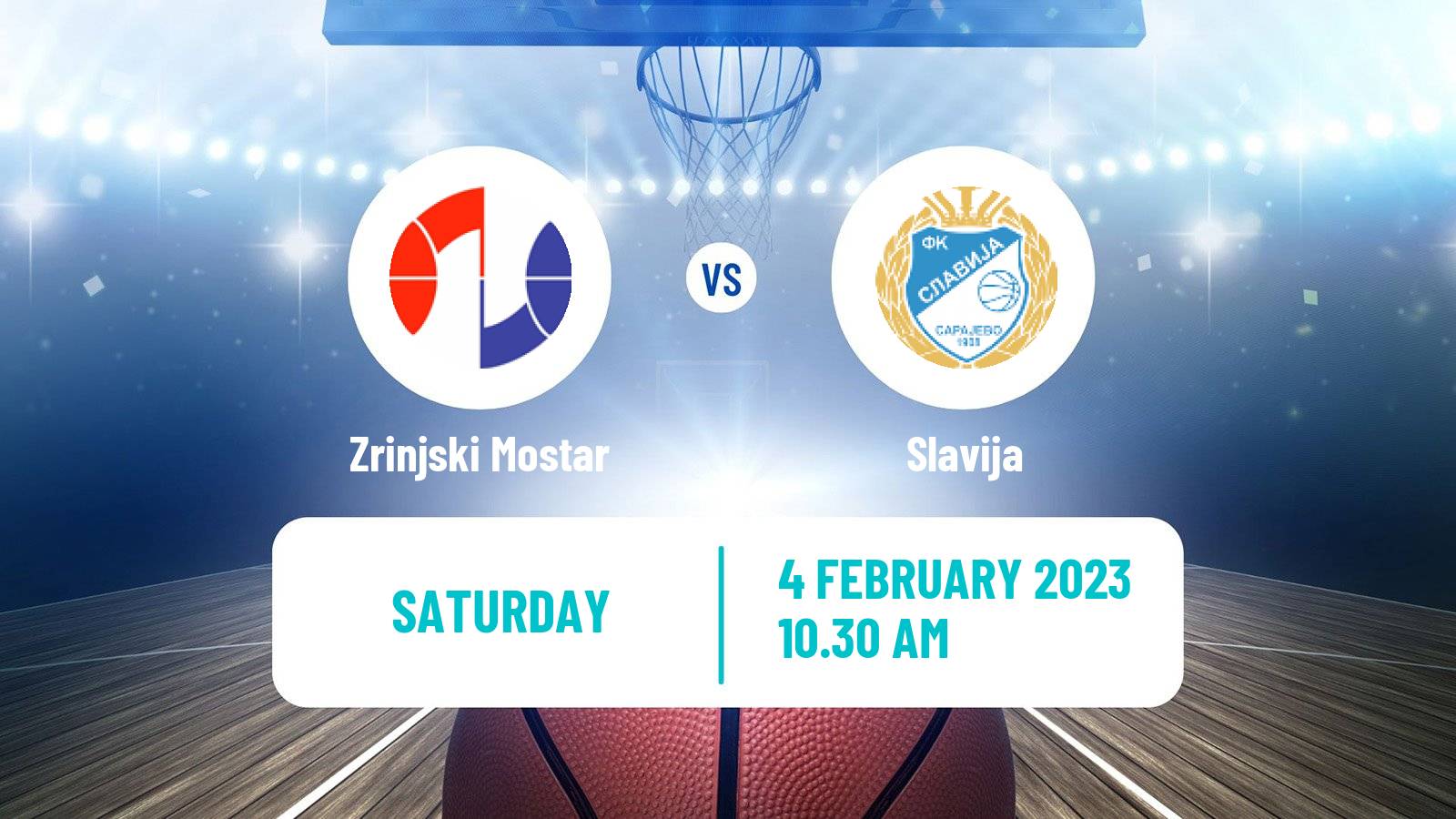 Basketball Bosnian Prvenstvo Basketball Zrinjski Mostar - Slavija