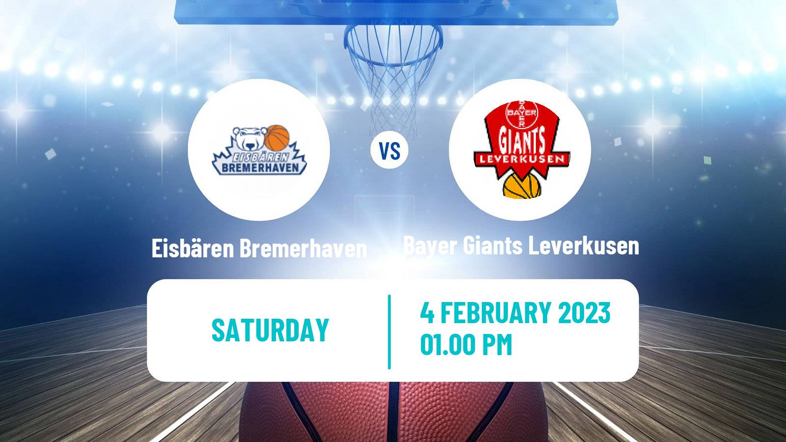 Basketball German Pro A Basketball Eisbären Bremerhaven - Bayer Giants Leverkusen