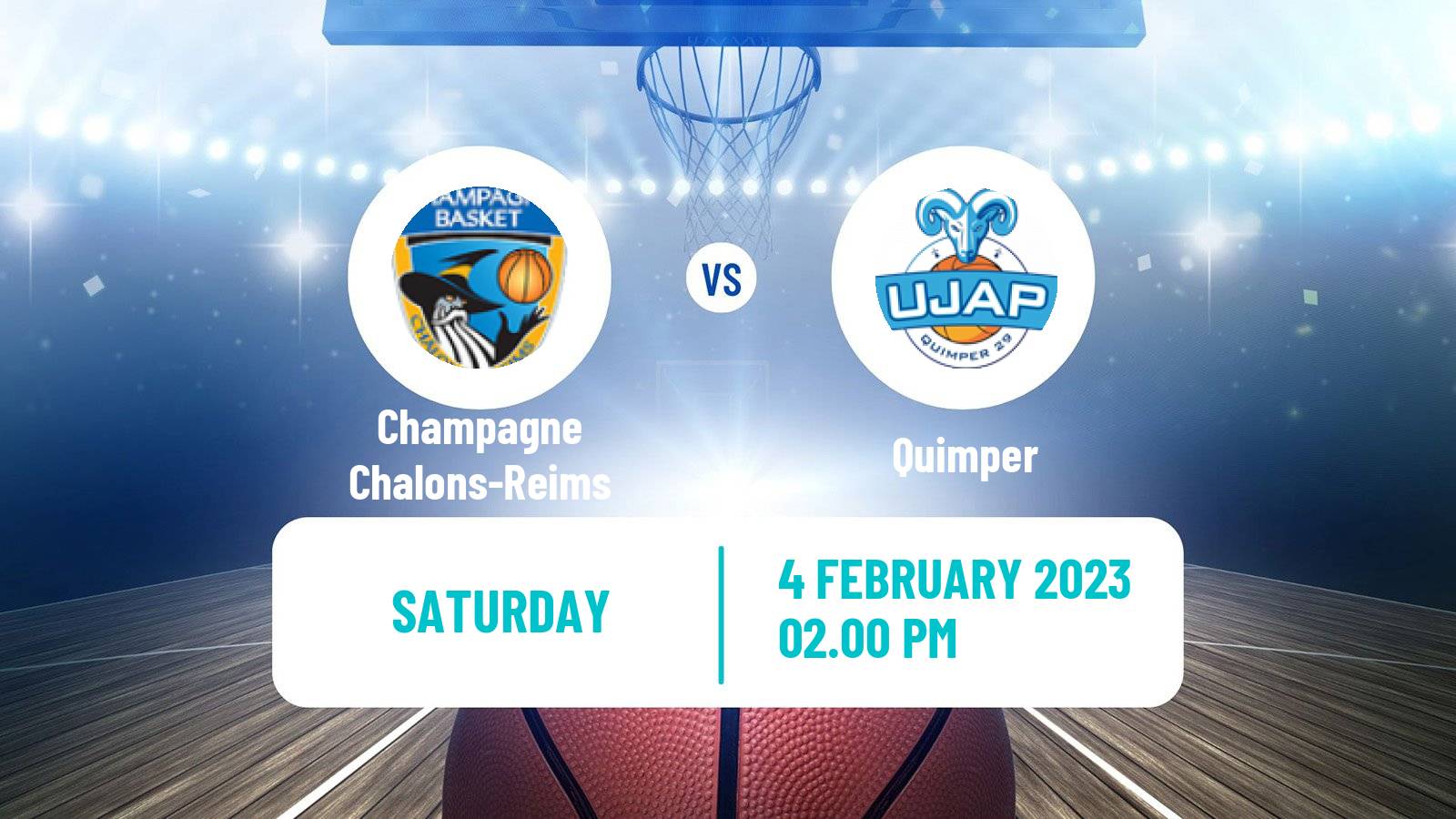 Basketball French LNB Pro B Champagne Chalons-Reims - Quimper