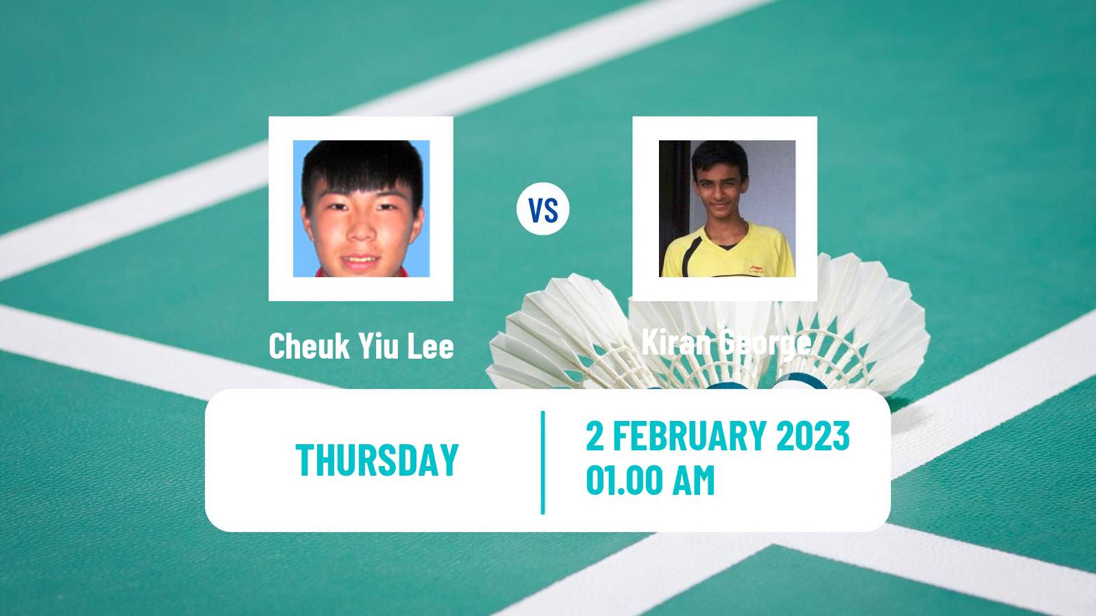 Badminton Badminton Cheuk Yiu Lee - Kiran George