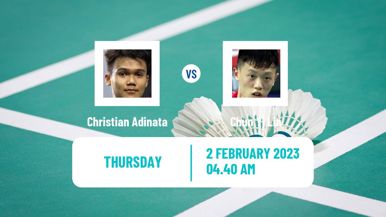 Badminton Badminton Christian Adinata - Chun Yi Lin