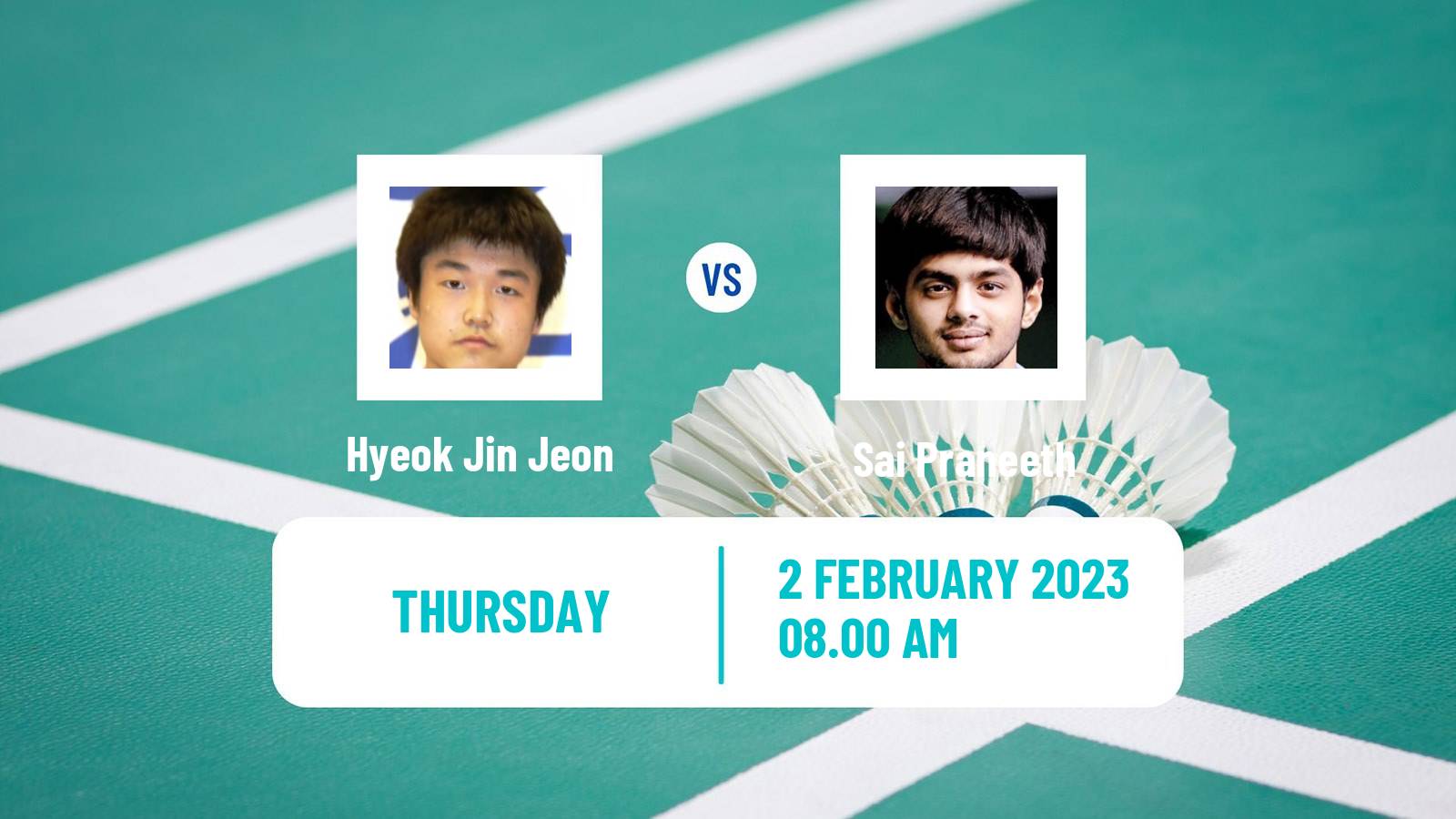 Badminton Badminton Hyeok Jin Jeon - Sai Praneeth