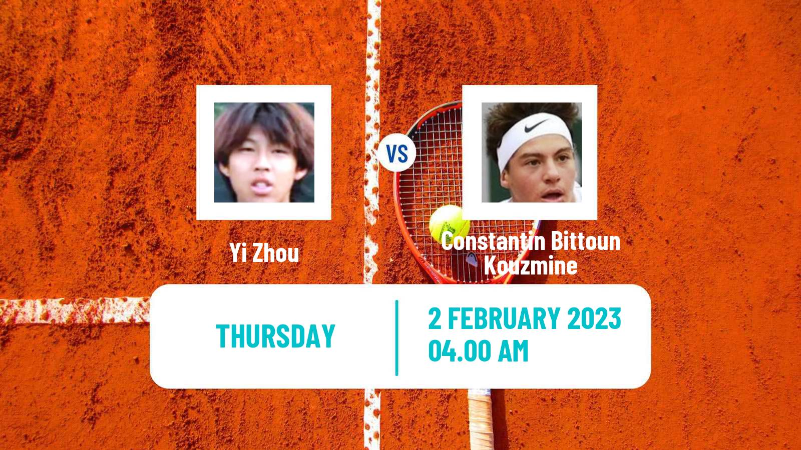 Tennis ITF Tournaments Yi Zhou - Constantin Bittoun Kouzmine