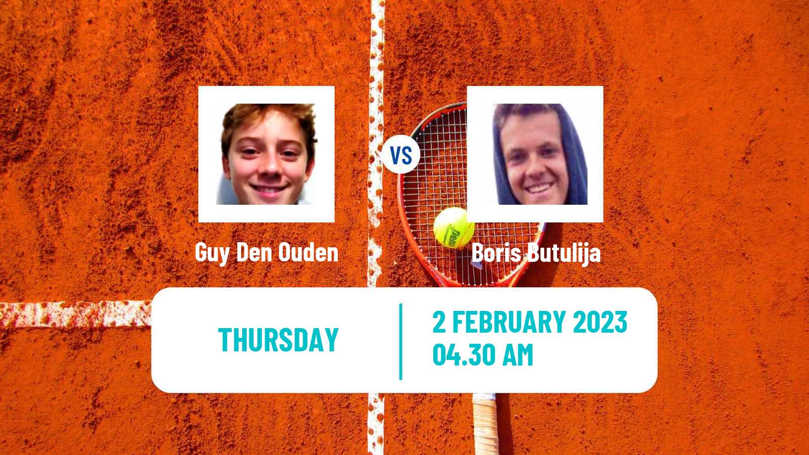 Tennis ITF Tournaments Guy Den Ouden - Boris Butulija