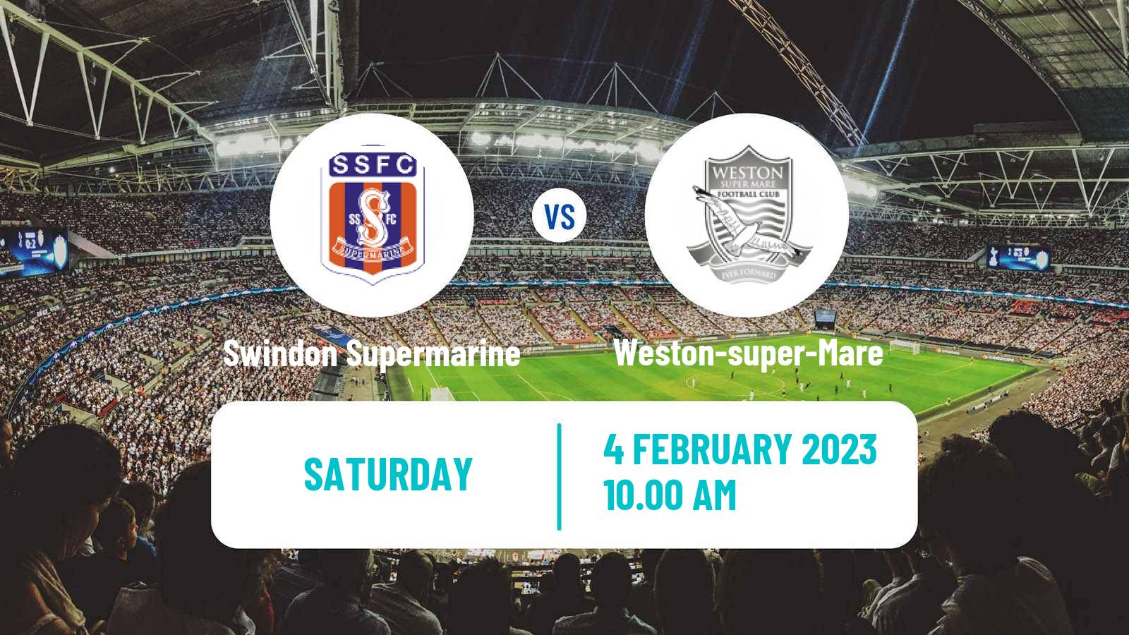Soccer English Southern League South Division Swindon Supermarine - Weston-super-Mare