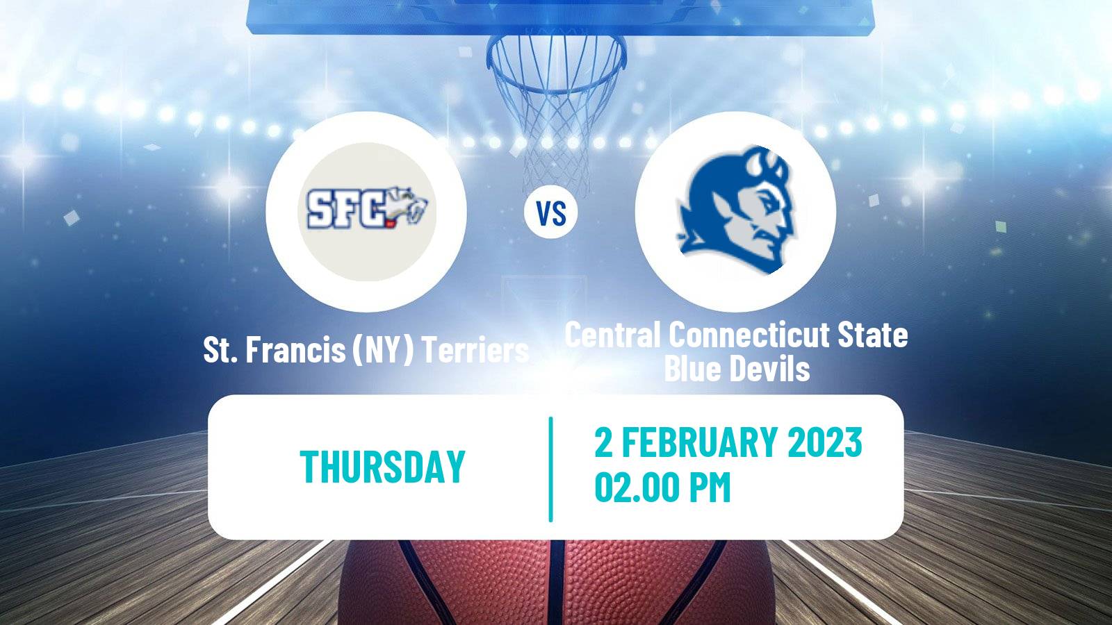 Basketball NCAA College Basketball St. Francis (NY) Terriers - Central Connecticut State Blue Devils