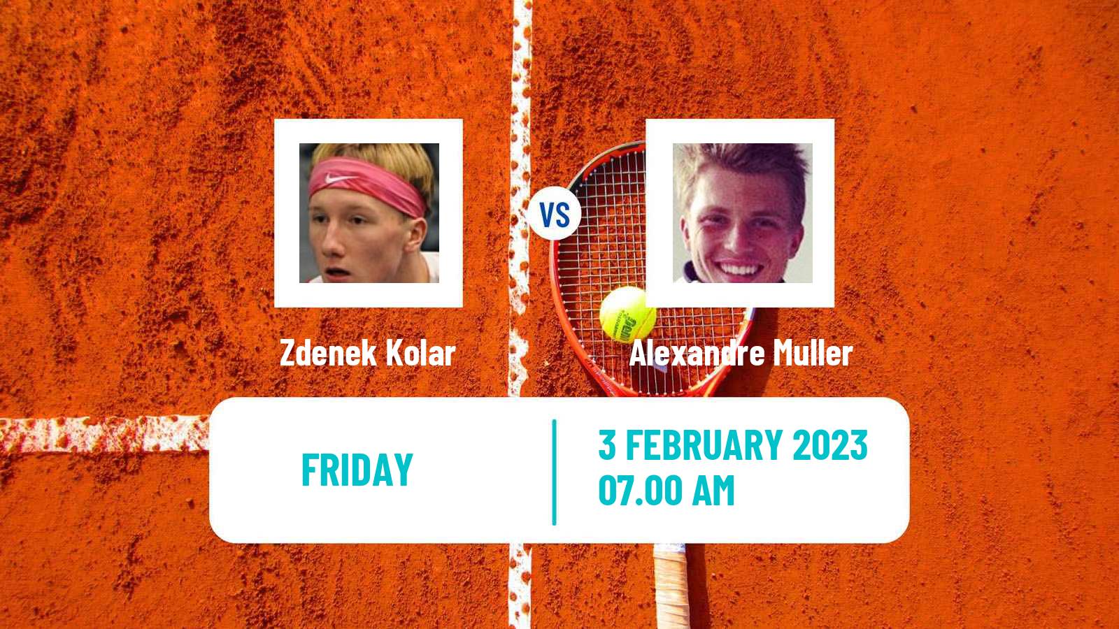 Tennis ATP Challenger Zdenek Kolar - Alexandre Muller