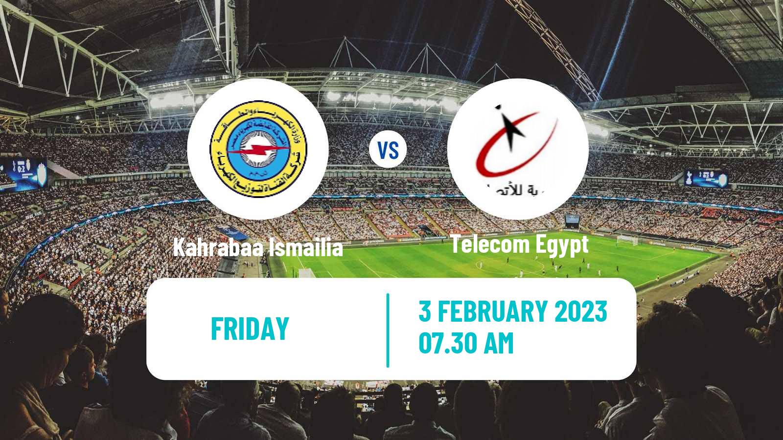Soccer Egyptian Division 2 - Group B Kahrabaa Ismailia - Telecom Egypt