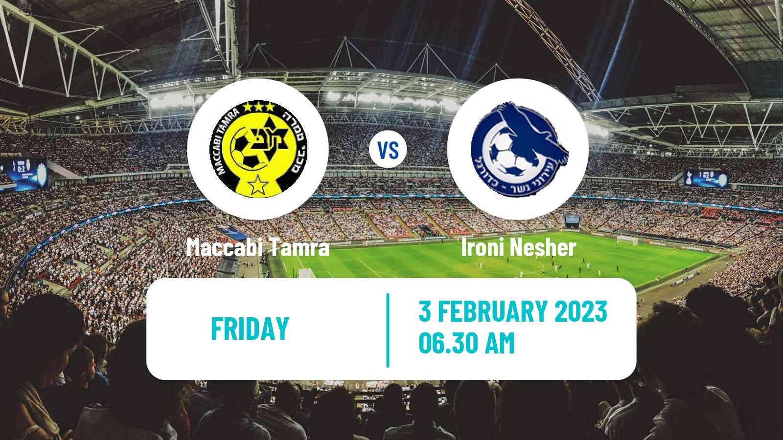 Soccer Israeli Liga Alef North Maccabi Tamra - Ironi Nesher