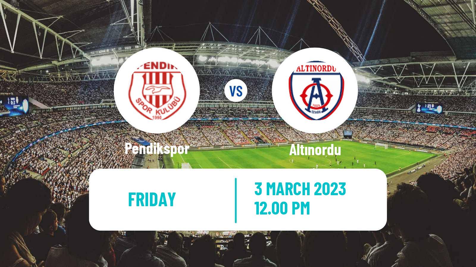 Soccer Turkish First League Pendikspor - Altınordu