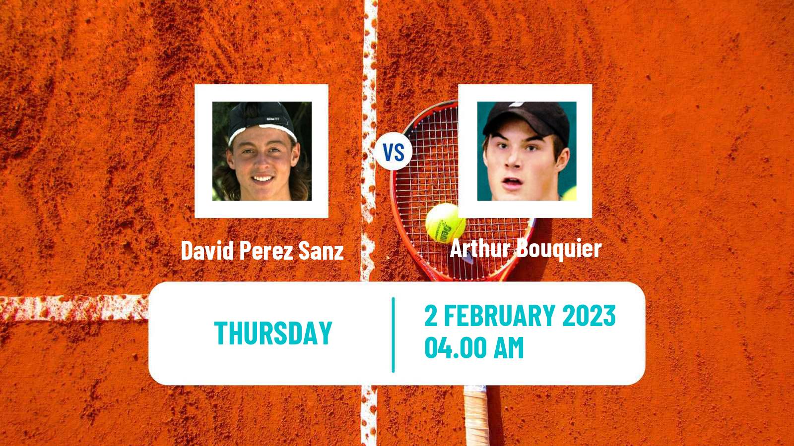 Tennis ITF Tournaments David Perez Sanz - Arthur Bouquier