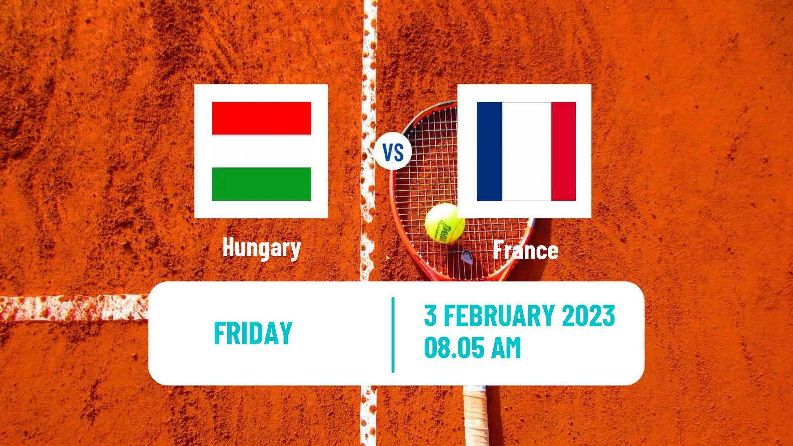 Tennis Davis Cup - World Group Teams Hungary - France