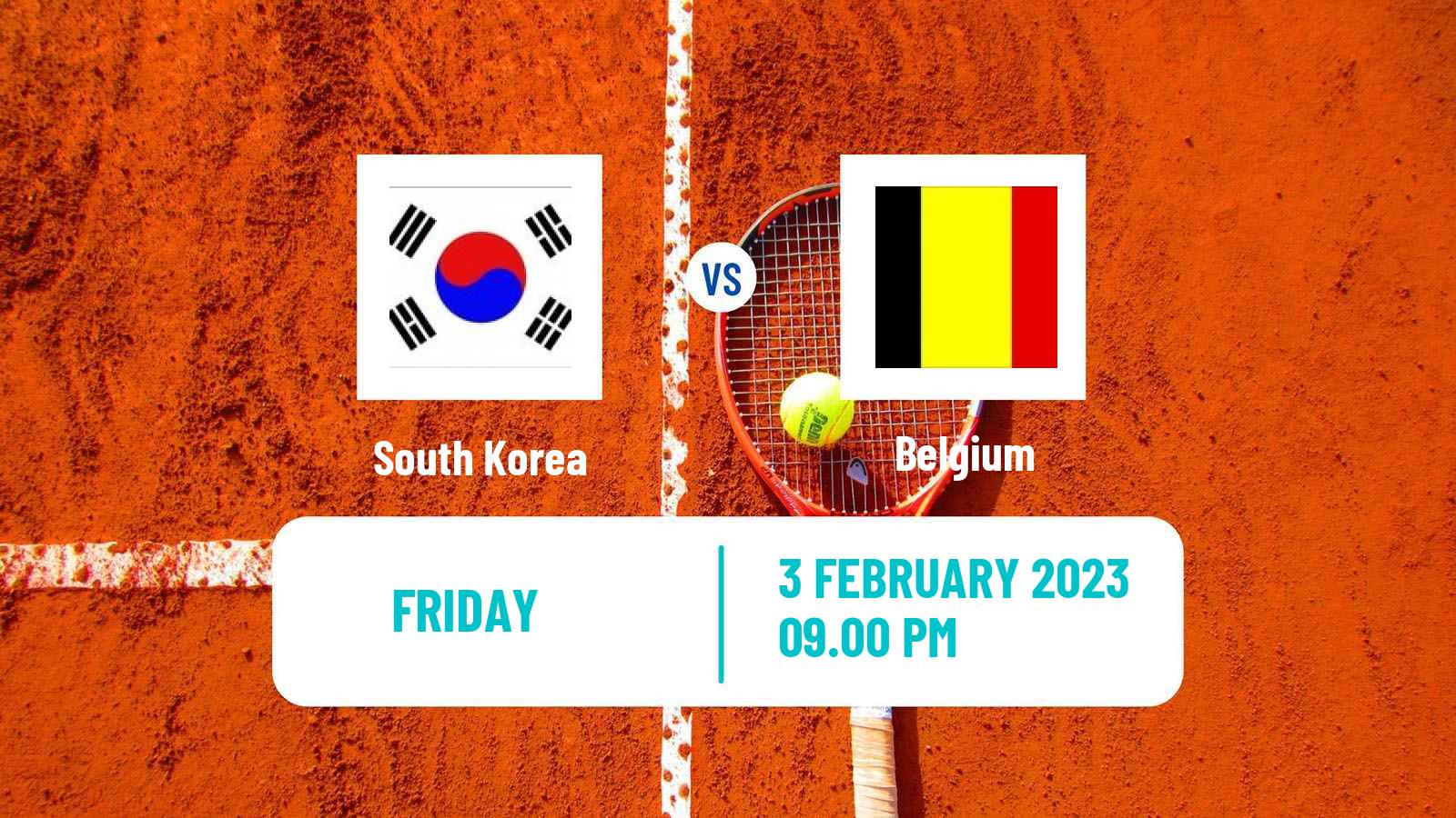 Tennis Davis Cup - World Group Teams South Korea - Belgium
