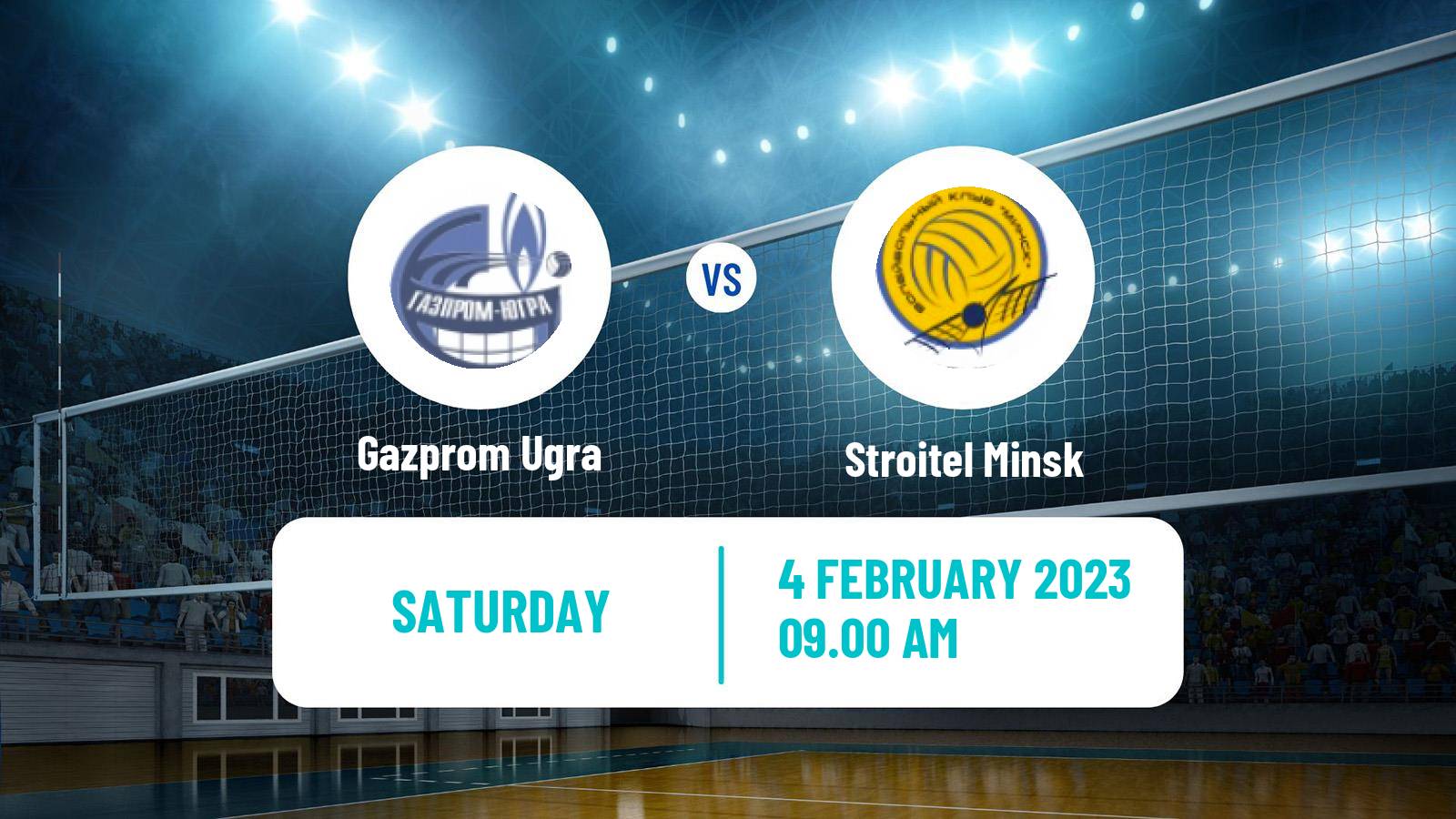 Volleyball Russian Super League Volleyball Gazprom Ugra - Stroitel Minsk