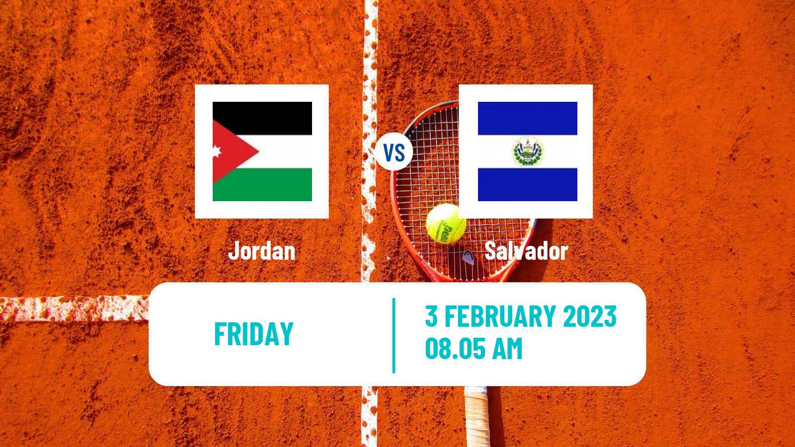 Tennis Davis Cup World Group II Teams Jordan - Salvador