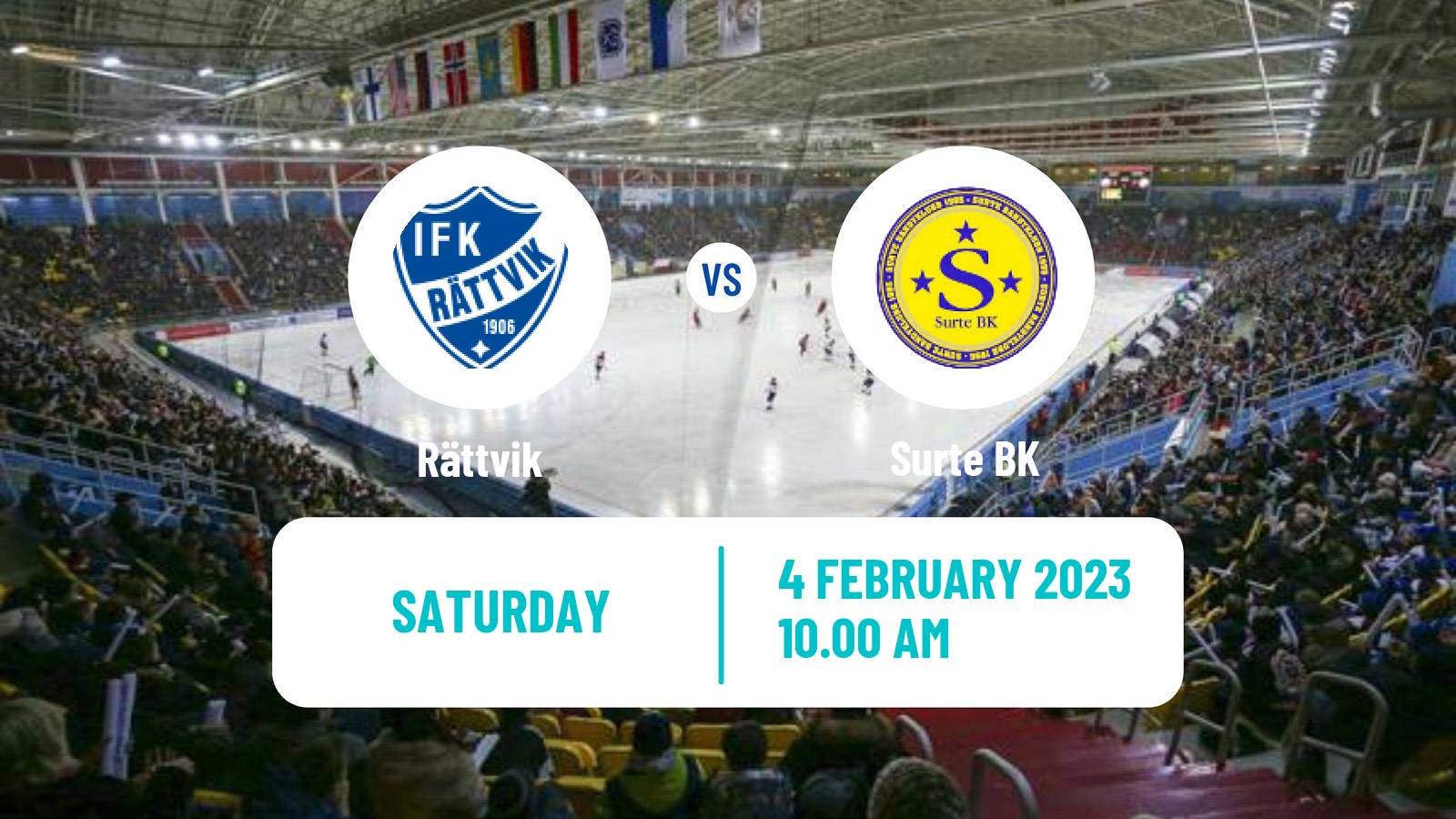 Bandy Swedish Allsvenskan Bandy Rättvik - Surte