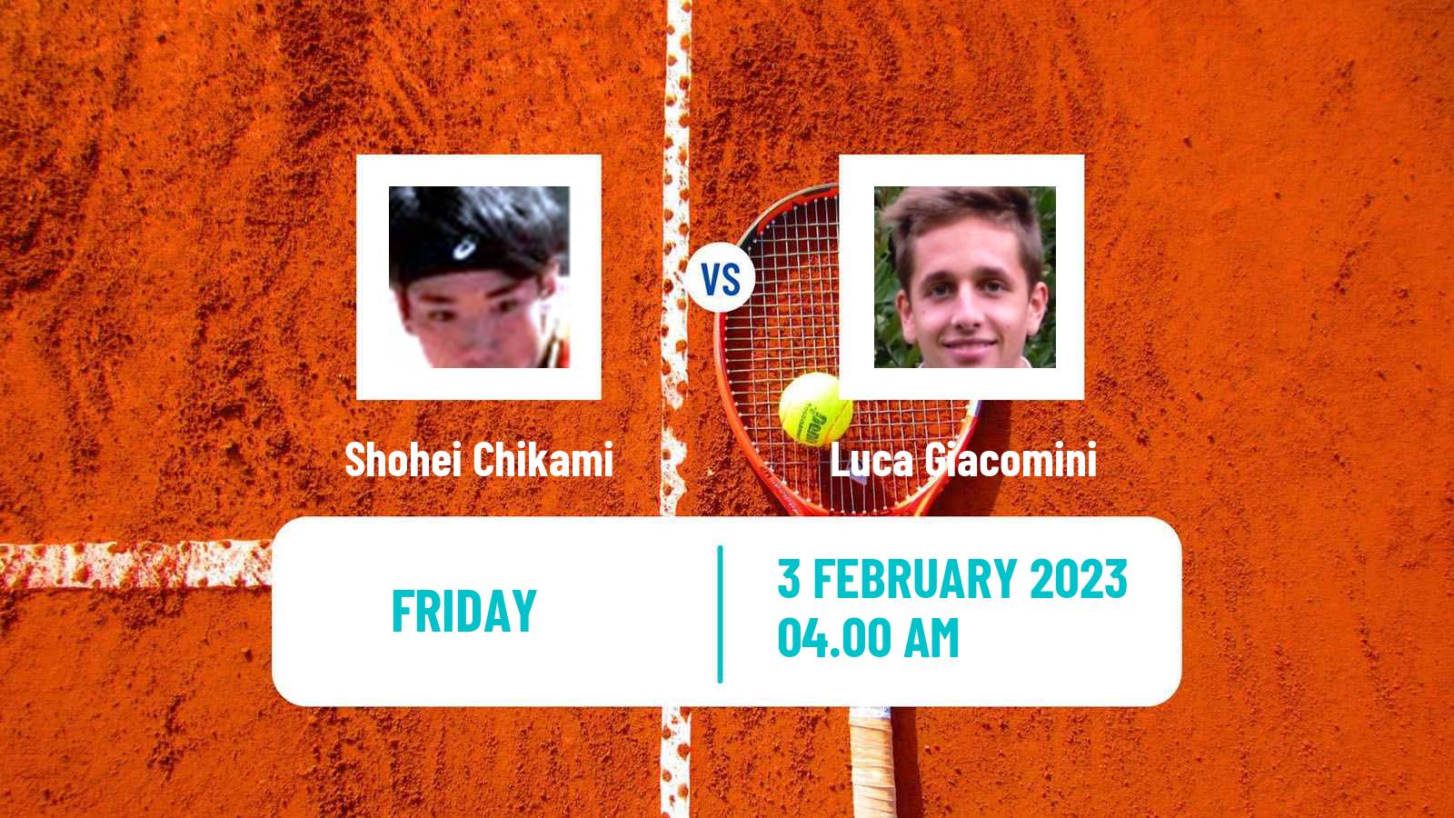 Tennis ITF Tournaments Shohei Chikami - Luca Giacomini