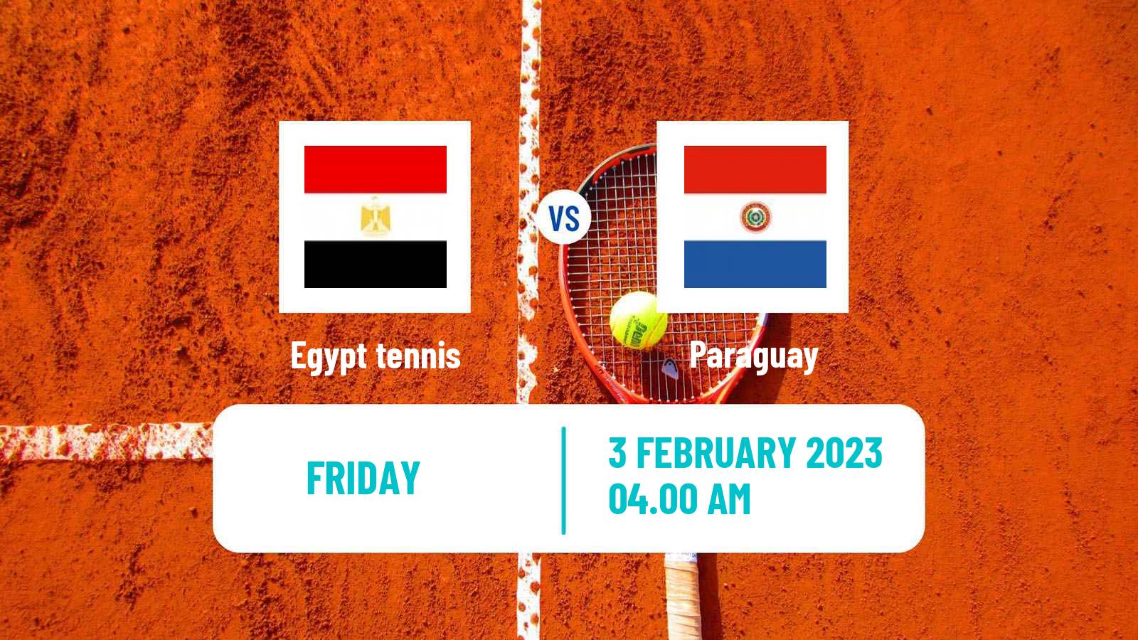 Tennis Davis Cup World Group II Teams Egypt - Paraguay