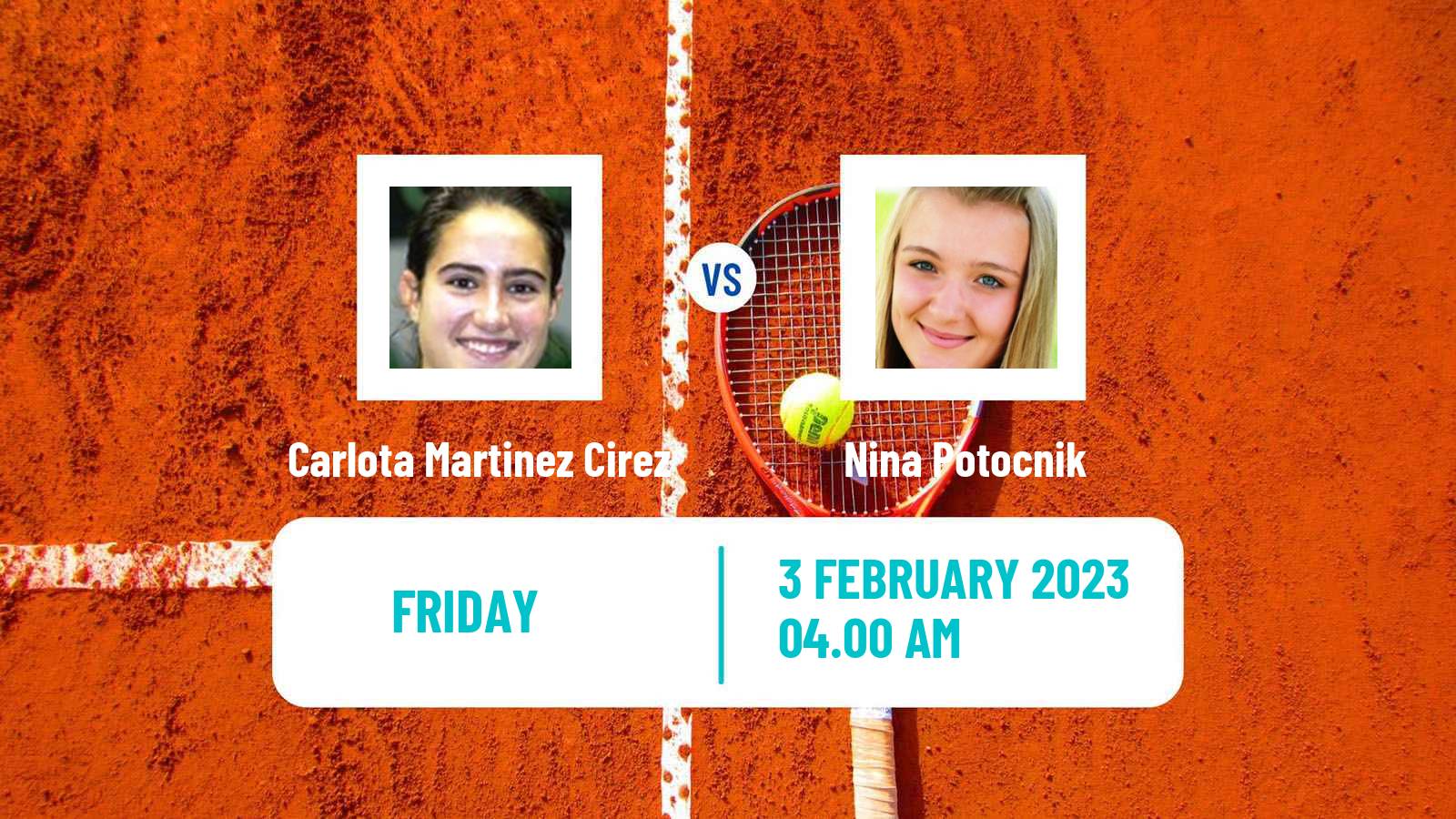 Tennis ITF Tournaments Carlota Martinez Cirez - Nina Potocnik