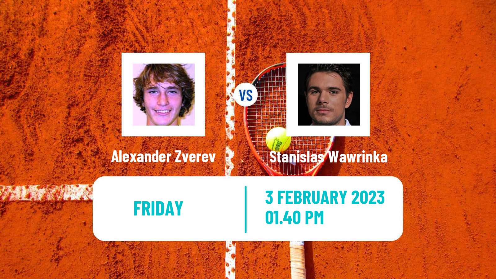 Tennis Davis Cup World Group Alexander Zverev - Stanislas Wawrinka