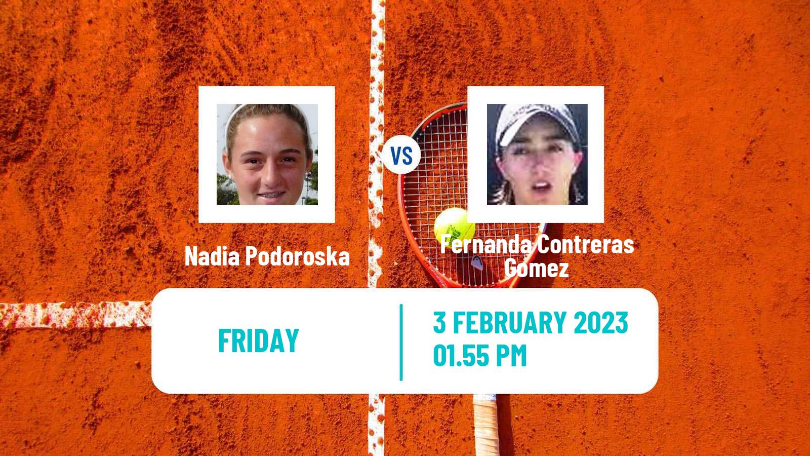 Tennis ATP Challenger Nadia Podoroska - Fernanda Contreras Gomez