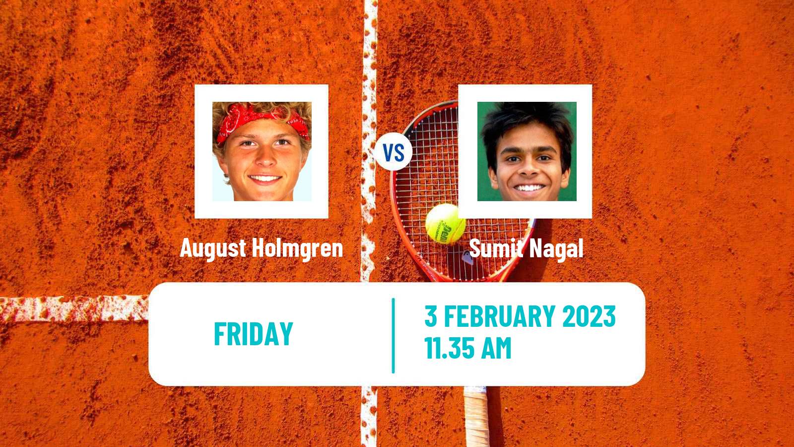 Tennis Davis Cup World Group I August Holmgren - Sumit Nagal