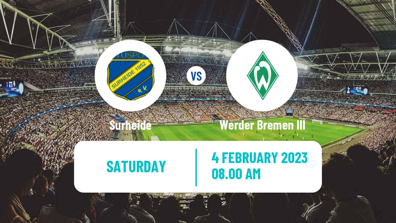 Soccer German Oberliga Bremen Surheide - Werder Bremen III