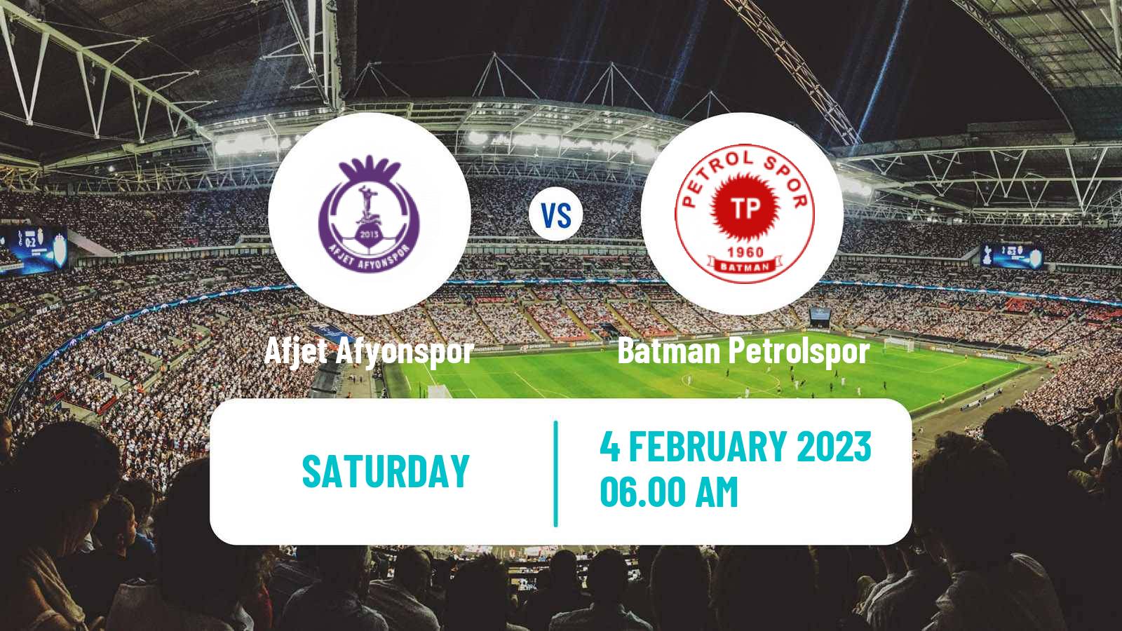 Soccer Turkish Second League White Group Afjet Afyonspor - Batman Petrolspor