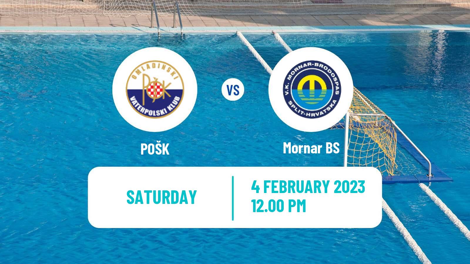 Water polo Croatian Water Polo Prva Liga POŠK - Mornar BS