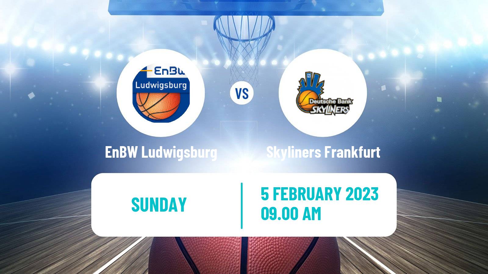 Basketball German BBL EnBW Ludwigsburg - Skyliners Frankfurt