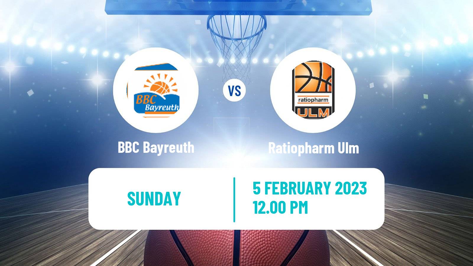 Basketball German BBL BBC Bayreuth - Ratiopharm Ulm