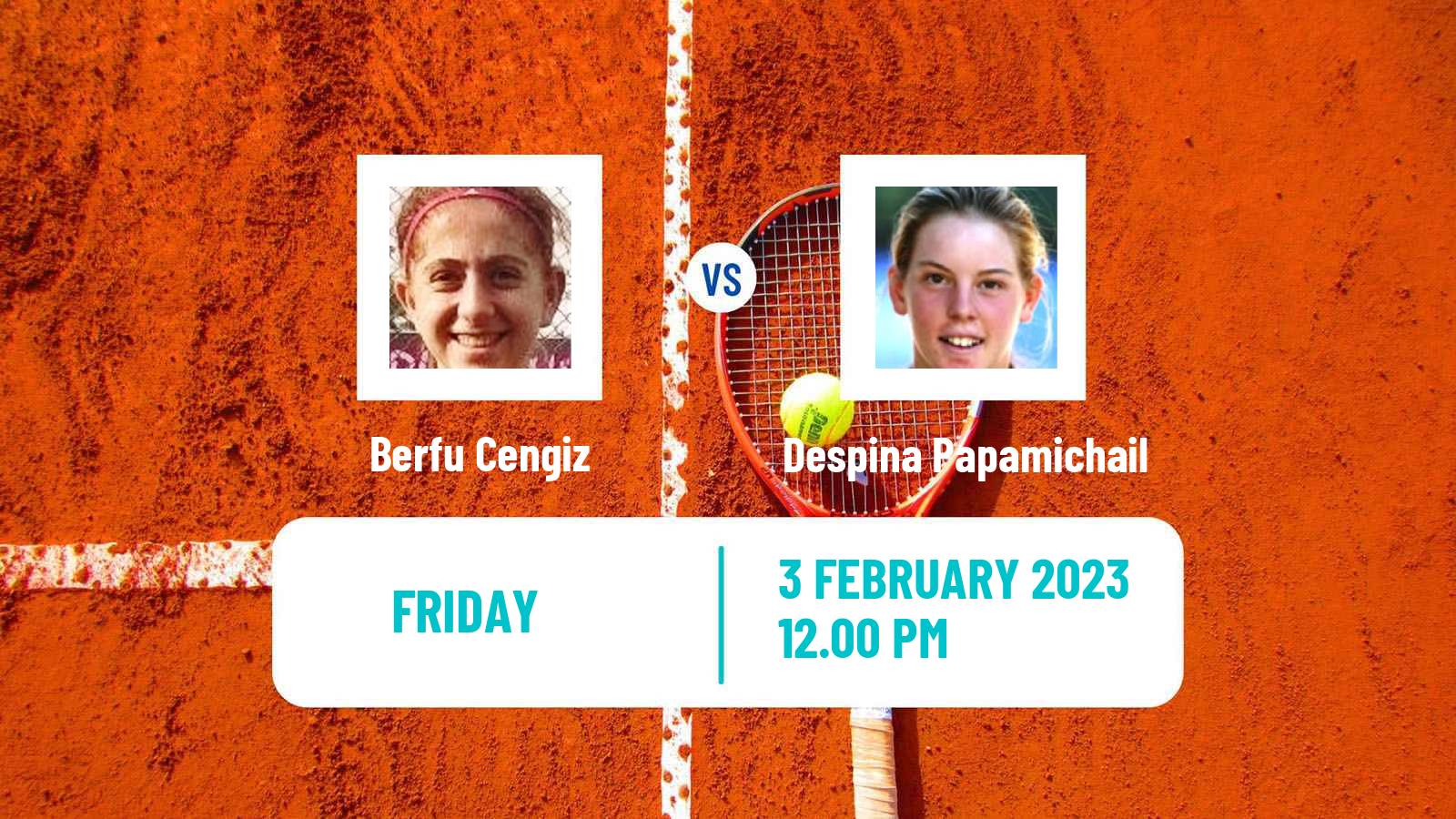 Tennis ITF Tournaments Berfu Cengiz - Despina Papamichail