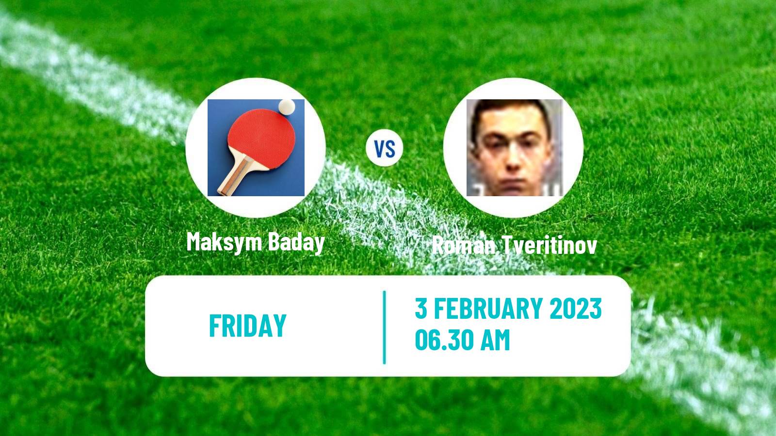 Table tennis Table Tennis Maksym Baday - Roman Tveritinov