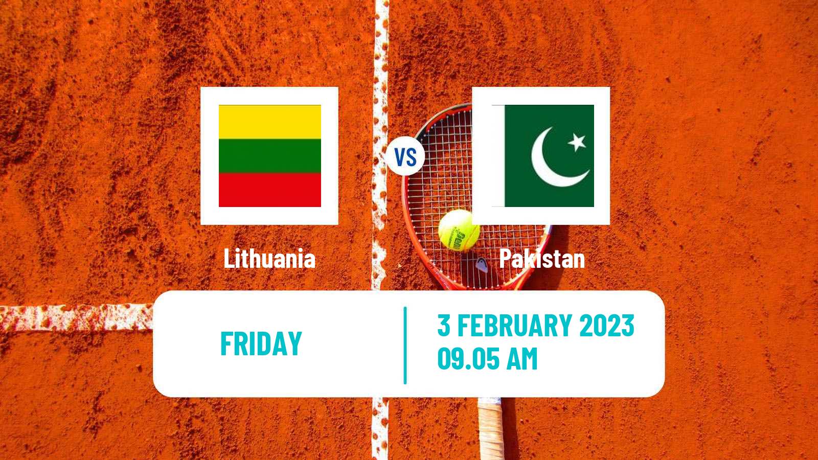 Tennis Davis Cup World Group I Teams Lithuania - Pakistan